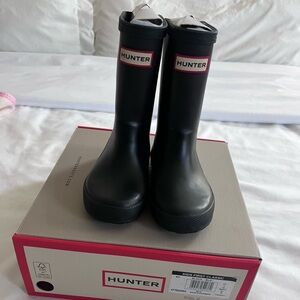 Toddler black Hunter boots Boy 9 /Girl 10